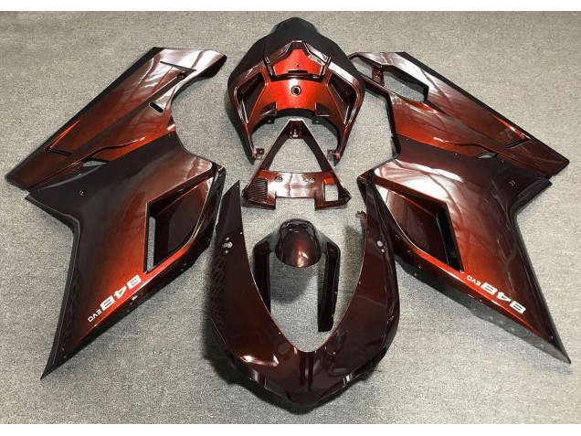 Naranja Intenso 2007-2014 Ducati 848 1098 1198 Carenados Moto Naranja Intenso 2007-2014 Ducati 848 1098 1198 Carenados Moto