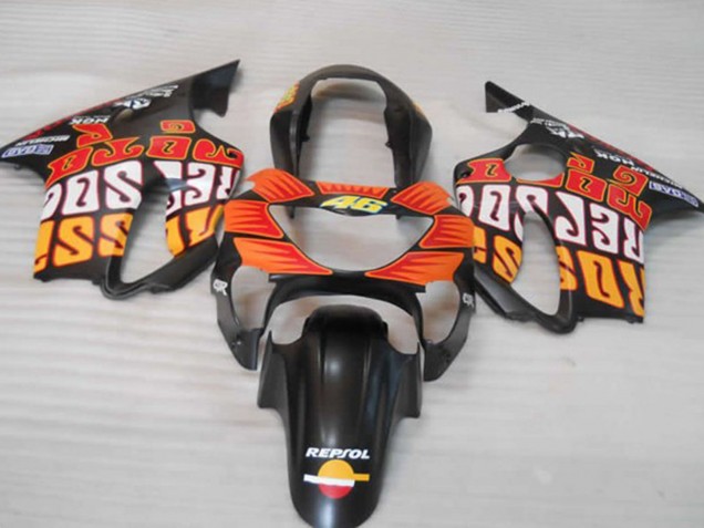 Naranja Mate Negro & Rojo 1999-2000 Honda CBR600 F4 Carenados Moto Naranja Mate Negro & Rojo 1999-2000 Honda CBR600 F4 Carenados Moto