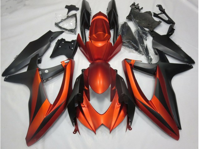 Naranja Mate Quemado 2008-2010 Suzuki GSXR 600-750 Carenados Moto Naranja Mate Quemado 2008-2010 Suzuki GSXR 600-750 Carenados Moto