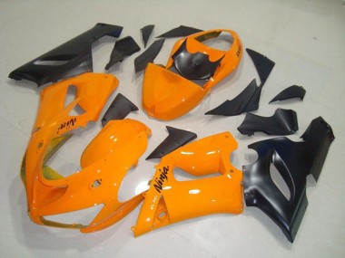 Naranja Negro 2005-2006 Kawasaki ZX6R Carenados Moto