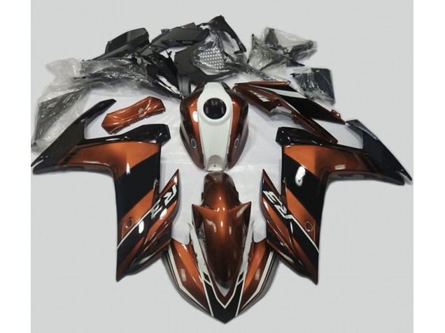 Naranja & Negro Brillante 2015-2018 Yamaha R3 Carenados Moto Naranja & Negro Brillante 2015-2018 Yamaha R3 Carenados Moto