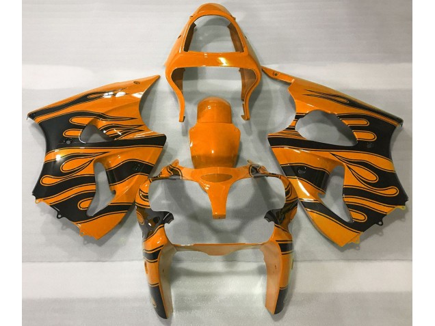 Naranja & Negro Llama 2000-2002 Kawasaki ZX6R Carenados Moto Naranja & Negro Llama 2000-2002 Kawasaki ZX6R Carenados Moto