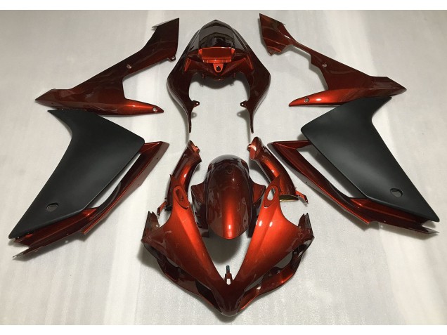 Naranja Oscuro Brillante & Negro 2007-2008 Yamaha R1 Carenados Moto Naranja Oscuro Brillante & Negro 2007-2008 Yamaha R1 Carenados Moto
