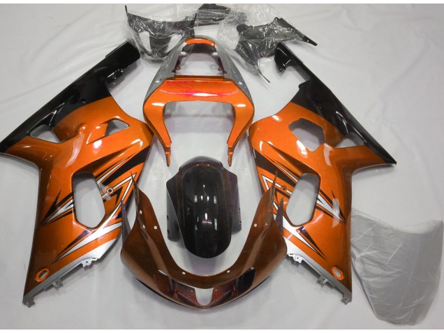 Naranja & Plata 2001-2003 Suzuki GSXR 600-750 Carenados Moto Naranja & Plata 2001-2003 Suzuki GSXR 600-750 Carenados Moto