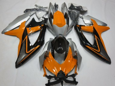 Naranja & Plata 2008-2010 Suzuki GSXR 600-750 Carenados Moto