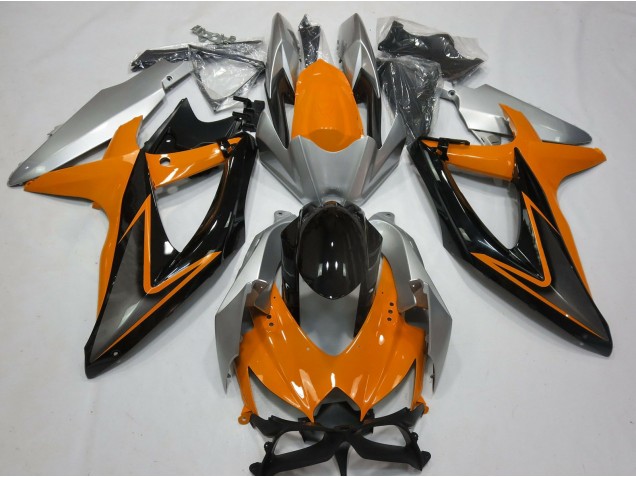 Naranja & Plata 2008-2010 Suzuki GSXR 600-750 Carenados Moto Naranja & Plata 2008-2010 Suzuki GSXR 600-750 Carenados Moto