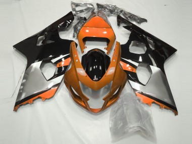 Naranja Plata & Negro 2004-2005 Suzuki GSXR 600-750 Carenados Moto