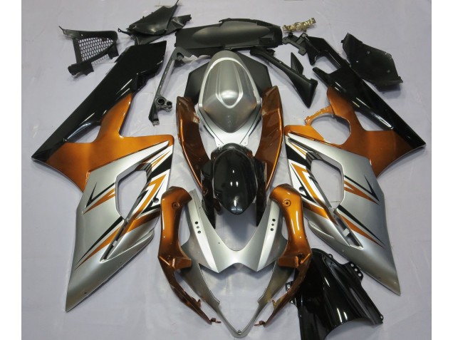 Naranja Plata & Negro 2005-2006 Suzuki GSXR 1000 Carenados Moto Naranja Plata & Negro 2005-2006 Suzuki GSXR 1000 Carenados Moto