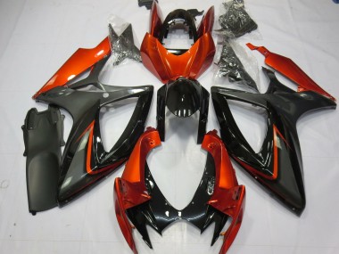 Naranja Quemado & Gris 2006-2007 Suzuki GSXR 600-750 Carenados Moto