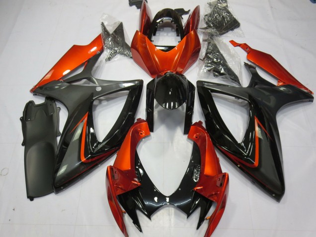 Naranja Quemado & Gris 2006-2007 Suzuki GSXR 600-750 Carenados Moto Naranja Quemado & Gris 2006-2007 Suzuki GSXR 600-750 Carenados Moto