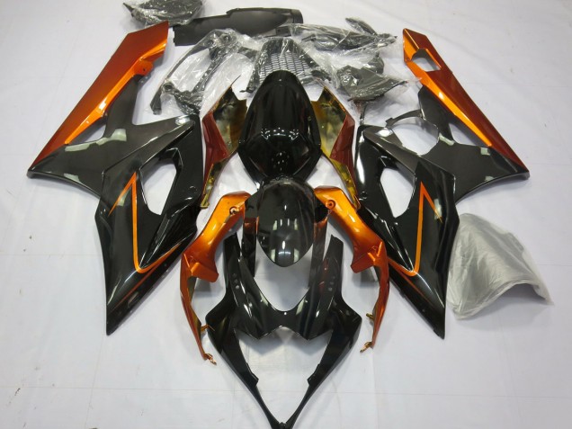 Naranja Quemado & Negro 2005-2006 Suzuki GSXR 1000 Carenados Moto Naranja Quemado & Negro 2005-2006 Suzuki GSXR 1000 Carenados Moto