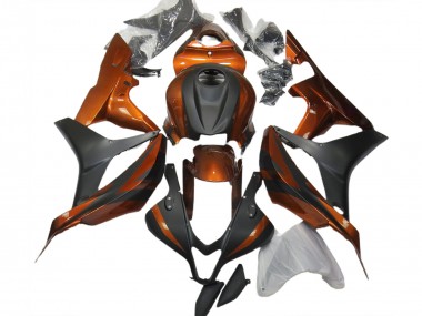 Naranja Quemado & Negro Mate 2007-2008 Honda CBR600RR Carenados Moto