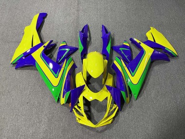 Naranja Verde & Azul 2011-2024 Suzuki GSXR 600-750 Carenados Moto
