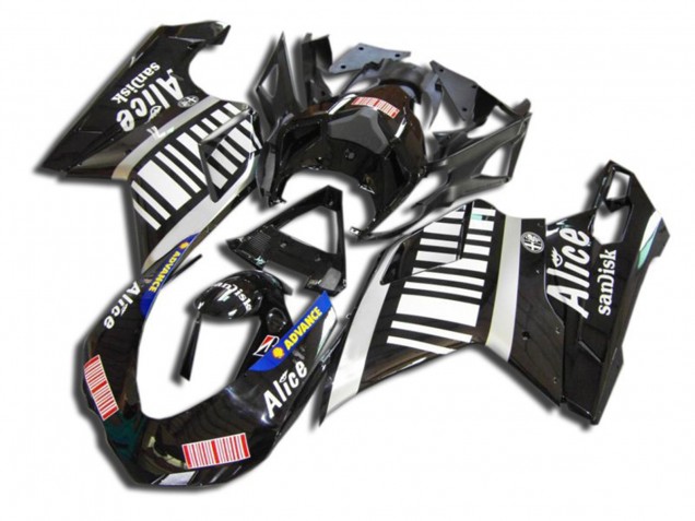 Negro Alice 2007-2014 Ducati 848 1098 1198 Carenados Moto Negro Alice 2007-2014 Ducati 848 1098 1198 Carenados Moto