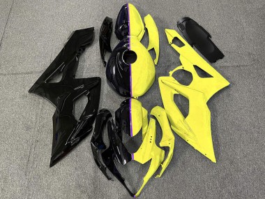 Negro & Amarillo 2005-2006 Suzuki GSXR 1000 Carenados Moto