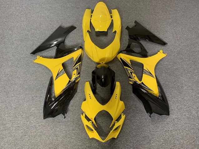 Negro & Amarillo 2007-2008 Suzuki GSXR 1000 Carenados Moto Negro & Amarillo 2007-2008 Suzuki GSXR 1000 Carenados Moto
