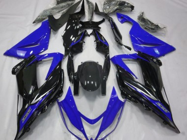 Negro & Azul 2013-2018 Kawasaki ZX6R Carenados Moto