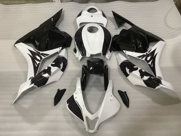Negro / Blanco Personalizado 2009-2012 Honda CBR600RR Carenados Moto Negro / Blanco Personalizado 2009-2012 Honda CBR600RR Carenados Moto