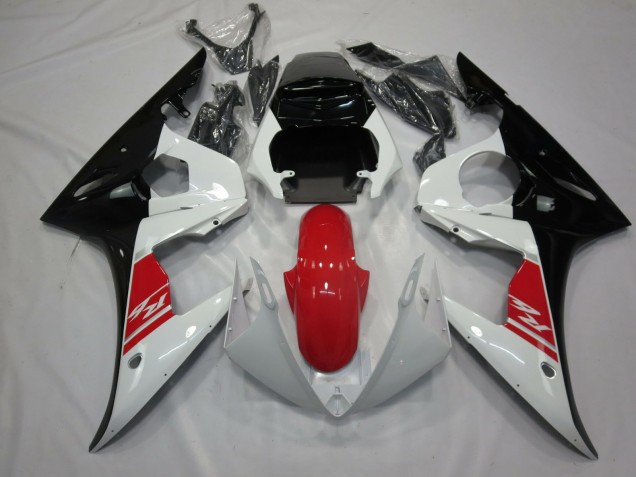 Negro Blanco & Rojo 2005 Yamaha R6 Carenados Moto Negro Blanco & Rojo 2005 Yamaha R6 Carenados Moto
