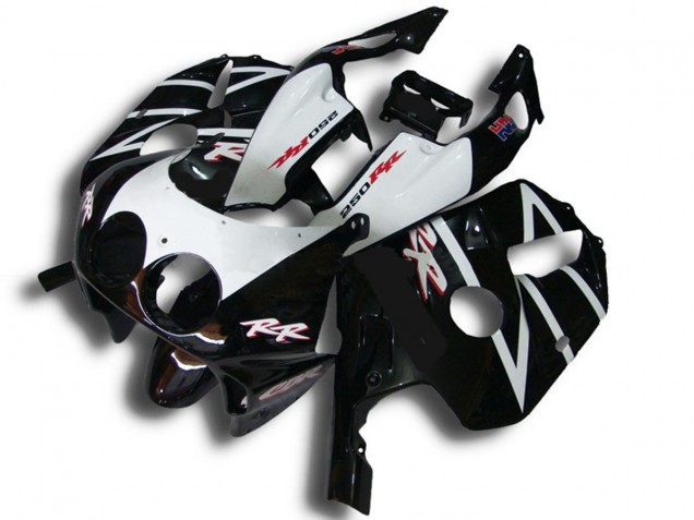 Negro Blanco Rr 1990-1998 Honda CBR250RR Carenados Moto Negro Blanco Rr 1990-1998 Honda CBR250RR Carenados Moto