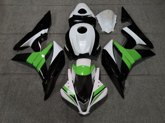 Negro Blanco & Verde 2007-2008 Honda CBR600RR Carenados Moto Negro Blanco & Verde 2007-2008 Honda CBR600RR Carenados Moto