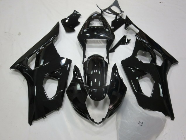 Negro Brillante 2003-2004 Suzuki GSXR 1000 Carenados Moto Negro Brillante 2003-2004 Suzuki GSXR 1000 Carenados Moto