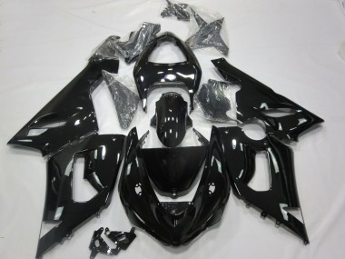 Negro Brillante 2005-2006 Kawasaki ZX6R Carenados Moto