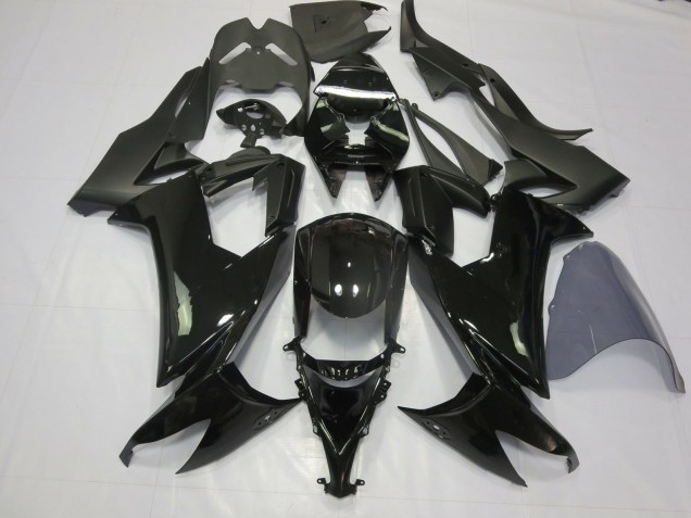 Negro Brillante 2008-2010 Kawasaki ZX10R Carenados Moto Negro Brillante 2008-2010 Kawasaki ZX10R Carenados Moto