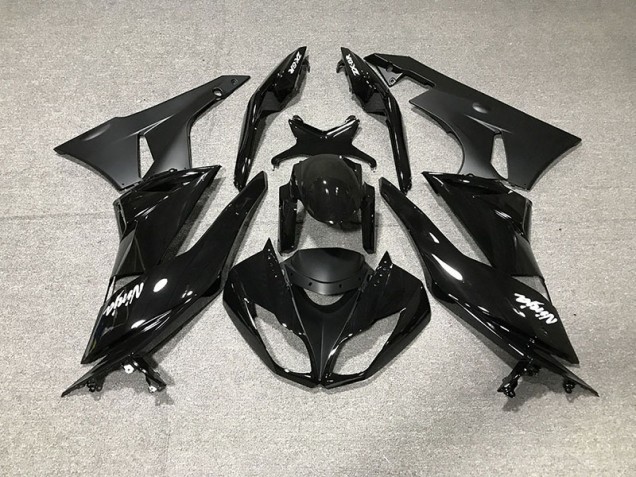 Negro Brillante 2009-2012 Kawasaki ZX6R Carenados Moto Negro Brillante 2009-2012 Kawasaki ZX6R Carenados Moto