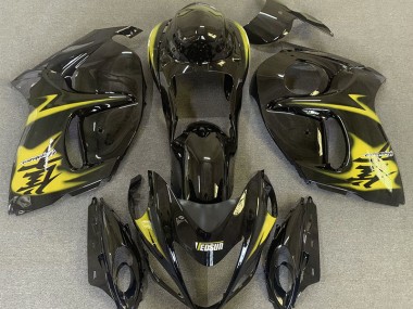 Negro Brillante & Amarillo 2008-2020 Suzuki GSXR 1300 Carenados Moto