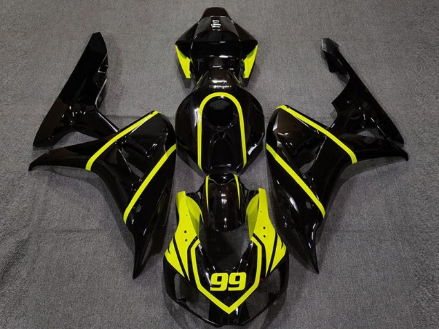 Negro Brillante & Amarillo Brillante 2006-2007 Honda CBR1000RR Carenados Moto Negro Brillante & Amarillo Brillante 2006-2007 Honda CBR1000RR Carenados Moto