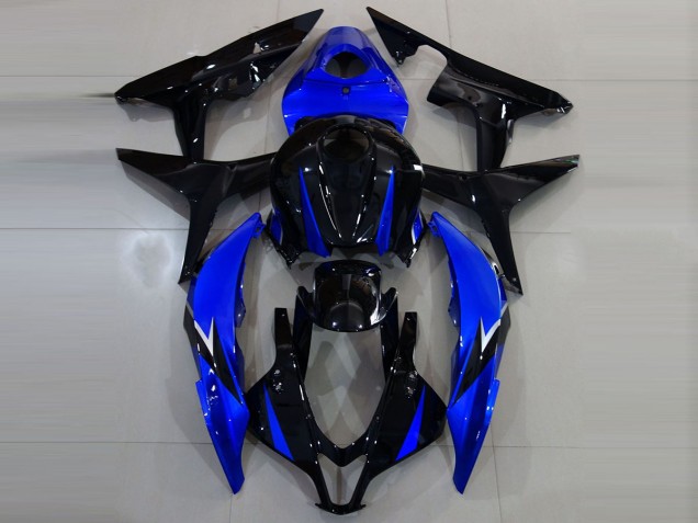 Negro Brillante & Azul 2007-2008 Honda CBR600RR Carenados Moto Negro Brillante & Azul 2007-2008 Honda CBR600RR Carenados Moto