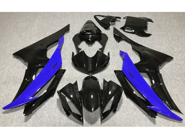 Negro Brillante & Azul 2008-2016 Yamaha R6 Carenados Moto Negro Brillante & Azul 2008-2016 Yamaha R6 Carenados Moto