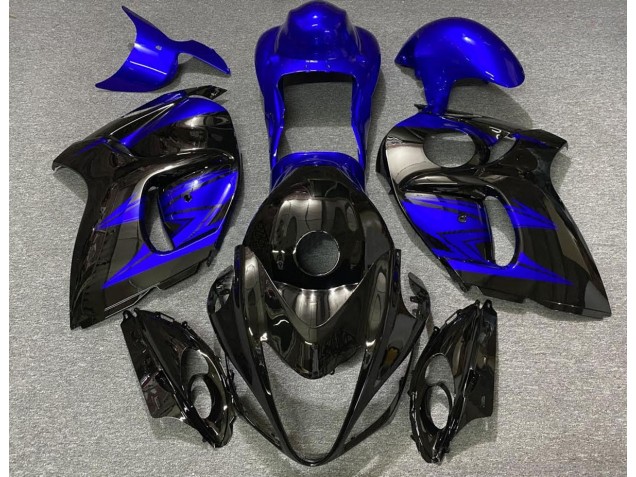 Negro Brillante & Azul Intenso 2008-2020 Suzuki GSXR 1300 Carenados Moto Negro Brillante & Azul Intenso 2008-2020 Suzuki GSXR 1300 Carenados Moto