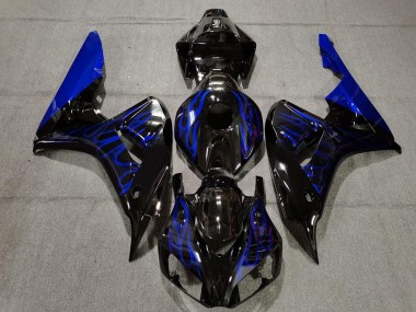 Negro Brillante Azul Llama 2006-2007 Honda CBR1000RR Carenados Moto