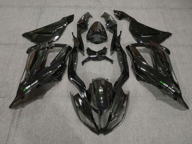 Negro Brillante Con Calcomanías 2013-2018 Kawasaki ZX6R Carenados Moto