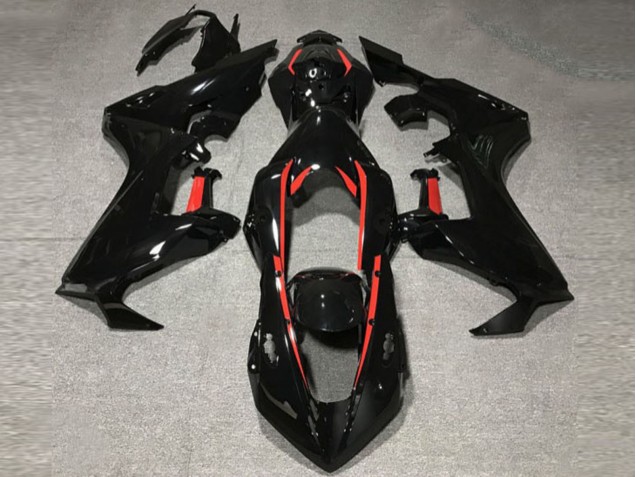Negro Brillante Con Forro Rojo 2017-2023 Honda CBR1000RR Carenados Moto Negro Brillante Con Forro Rojo 2017-2023 Honda CBR1000RR Carenados Moto