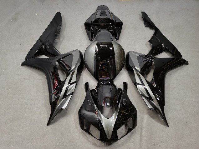 Negro Brillante Con Gris 2006-2007 Honda CBR1000RR Carenados Moto Negro Brillante Con Gris 2006-2007 Honda CBR1000RR Carenados Moto