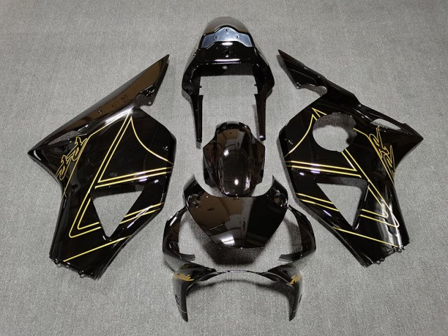 Negro Brillante & Dorado 2002-2003 Honda CBR954RR Carenados Moto Negro Brillante & Dorado 2002-2003 Honda CBR954RR Carenados Moto