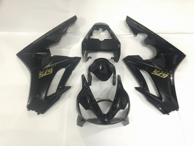 Negro Brillante & Dorado 2009-2012 Triumph Daytona 675 Carenados Moto