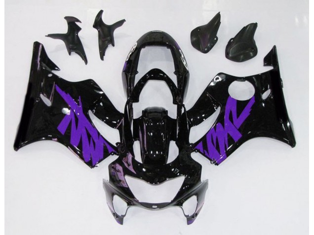 Negro Brillante & Morado 1999-2000 Honda CBR600 F4 Carenados Moto Negro Brillante & Morado 1999-2000 Honda CBR600 F4 Carenados Moto
