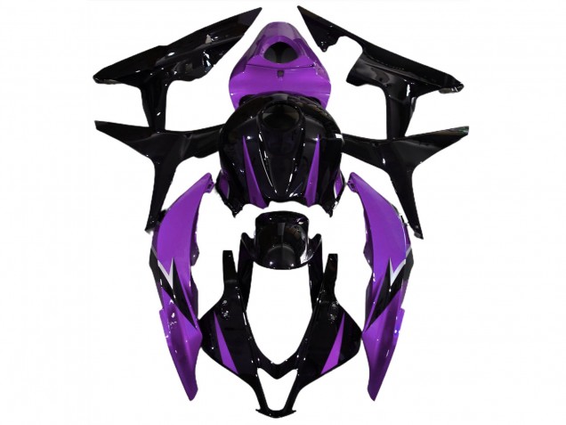 Negro Brillante & Morado 2007-2008 Honda CBR600RR Carenados Moto Negro Brillante & Morado 2007-2008 Honda CBR600RR Carenados Moto