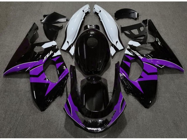 Negro Brillante Morado & Blanco 1998-2007 Yamaha YZF600 Carenados Moto Negro Brillante Morado & Blanco 1998-2007 Yamaha YZF600 Carenados Moto