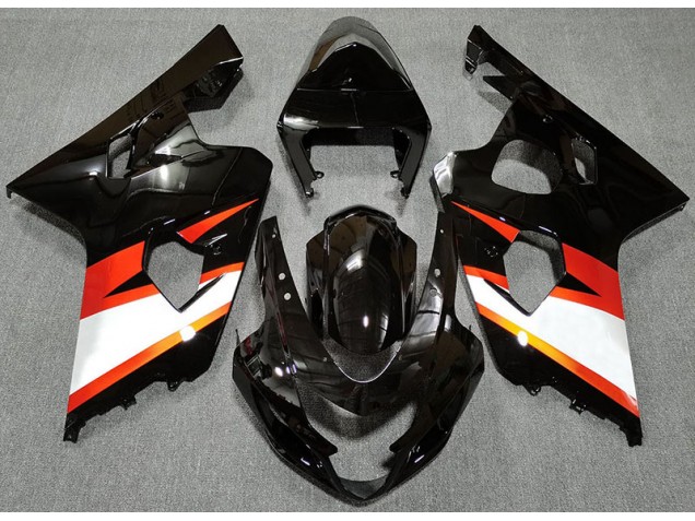 Negro Brillante & Naranja 2004-2005 Suzuki GSXR 600-750 Carenados Moto