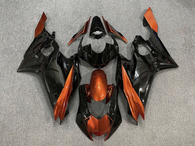 Negro Brillante & Naranja Quemado 2017-2021 Yamaha R6 Carenados Moto Negro Brillante & Naranja Quemado 2017-2021 Yamaha R6 Carenados Moto