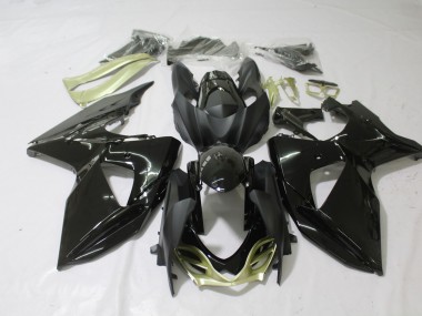 Negro Brillante Plata Mate 2009-2016 Suzuki GSXR 1000 Carenados Moto
