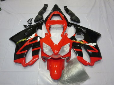 Negro Brillante & Rojo 2001-2003 Honda CBR600 F4i Carenados Moto