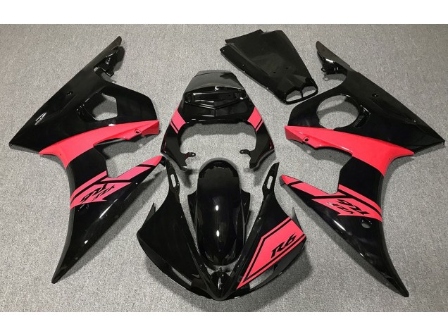 Negro Brillante & Rojo 2003-2004 Yamaha R6 Carenados Moto Negro Brillante & Rojo 2003-2004 Yamaha R6 Carenados Moto