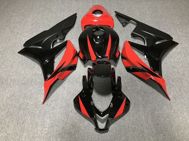 Negro Brillante & Rojo 2007-2008 Honda CBR600RR Carenados Moto Negro Brillante & Rojo 2007-2008 Honda CBR600RR Carenados Moto