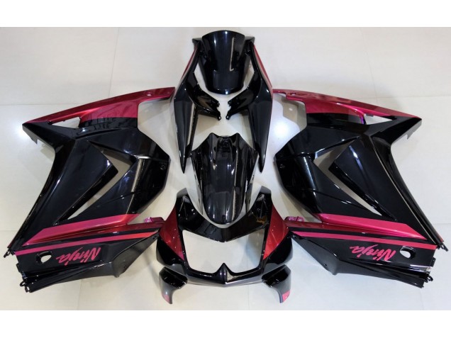 Negro Brillante & Rojo 2008-2012 Kawasaki Ninja 250 Carenados Moto Negro Brillante & Rojo 2008-2012 Kawasaki Ninja 250 Carenados Moto